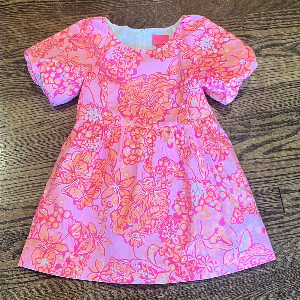 Lilly Pulitzer Vibrant Pink Floral Dress 5T